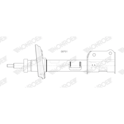 Afbeelding van MONROE G8701 Schokdemper Gasdruk Dubbelpijp Veerpoot Pen bovenaan, Klem onderaan JEEP: Compass (MP, M6) 1.4 MultiAir 4x4, 1.6 CRD