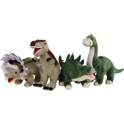 Afbeelding van Knuffel Dino pluche DinoWorld dinosaurus 36cm (1 stuk) assorti
