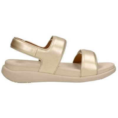 Afbeelding van FitFlop F Mode Go Adjustable Flatform Back Strap Sandals GOUD Maat 39