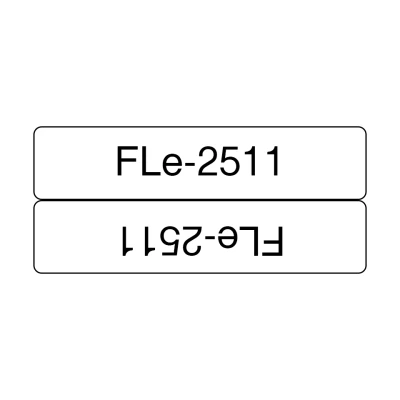 Afbeelding van Brother FLe 2511 Labeltape gelamineerde kabeletiketten Tapekleur: Wit Tekstkleur: Zwart