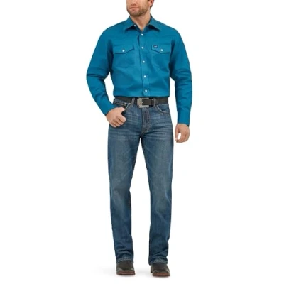 Afbeelding van Wrangler Heren Ms71419 werkhemd, blauw, 3XL