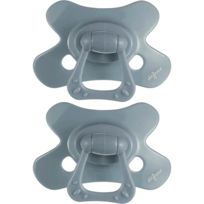 Afbeelding van Difrax Natural Fopspeen 6+ Maanden Grijs 2 stuks
