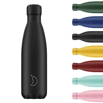 Afbeelding van Thermosfles Zwart All Black 500 Ml RVS Chilly&#039;s Monochrome Edition L 7 X B H 26 Cm
