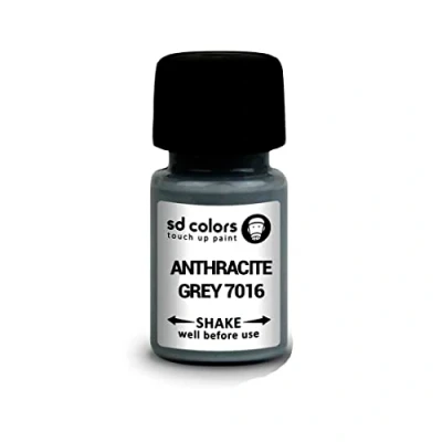 Afbeelding van SD COLORS ANTRACIET GRIJS RAL 7016 Nieuwe Touch Up Verf 8ML REPARATIE KRASCHIP BORSTEL