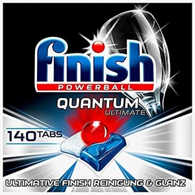 Afbeelding van Finish Quantum Ultimate, vaatwastabletten met 3 voudige werking, krachtige reiniging, vetoplossend vermogen en glans, gigapack 140 tabs
