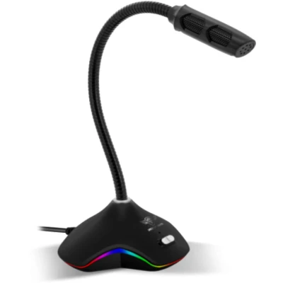 Afbeelding van Spirit of Gamer EKO 300 Gaming Microfoon USB Omnidirectioneel RGB Verlichting Flexibele Zwanenhals PC Mac Compatible