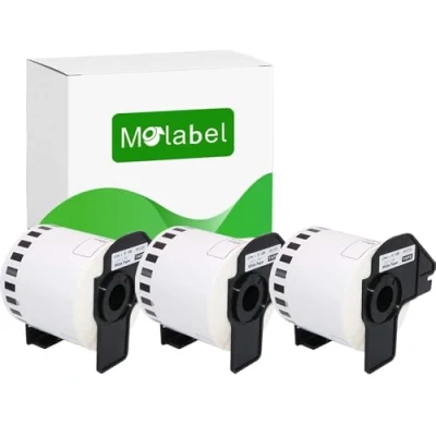 Afbeelding van Molabel Address Label DK 22205 DK22205 5 stuks rollen (eindeloos) compatibel met Brother P Touch QL 500 500A 500BS 500BW