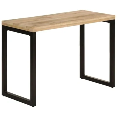 Afbeelding van vidaXL Eettafel 110x50x76 cm massief mangohout, eet tafel, houten eettafel, eetkamer keukentafel, eetkamertafel, bureau tafels