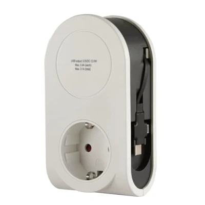 Afbeelding van REV 0020840103 Flex, USB oplader 3 in 1 met Lightning, Micro, en C stekker, wit