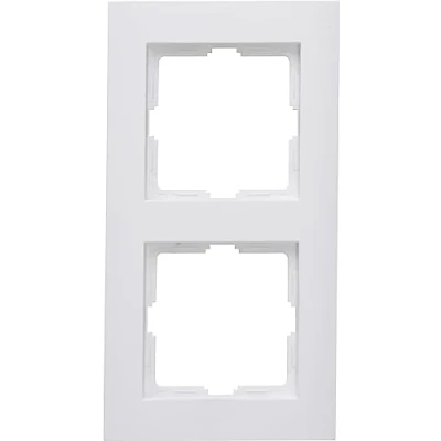 Afbeelding van Kopp Athenis 2 voudig afdekframe, arctisch wit, mat oppervlak, 402632067