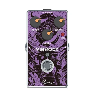 Afbeelding van Rowin VIBROCK Chorus Tremolo Monoblock Pedaal Full Size Modulatie Gitaar True Bypass RE 02