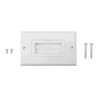 Afbeelding van Kabeluitgang, ingangskabel, borstel, kunststof plaat, stofdicht, wandborstel voor luidsprekerkabels, HDMI kabels of netwerkkabels