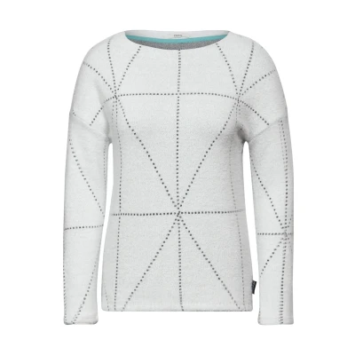 Afbeelding van Cecil Langarm Trui, Dames, Maat: XL, Weiß