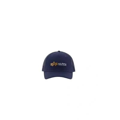 Afbeelding van Alpha Industries Label Trucker Unisex Pet, Maat: One Size, Rep.blue