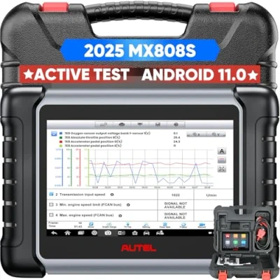 Afbeelding van Autel MaxiCheck MX808S Diagnostische Scantool, Bidirectionele Scanner (2024 Versie), Actieve Test, Hetzelfde als MaxiCOM MK808, 28+ Services, Alle Systeemdiagnostiek, ABS Bloeding, Injectorcodering