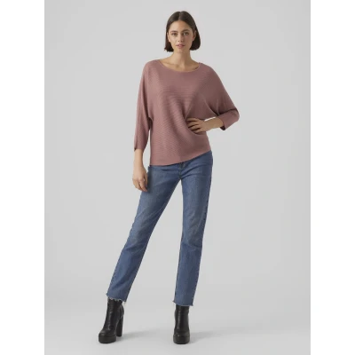Afbeelding van Vero Moda NORA 3/4 Boatneck NOOS Trui, Dames, Maat: Medium, Nostalgia rose