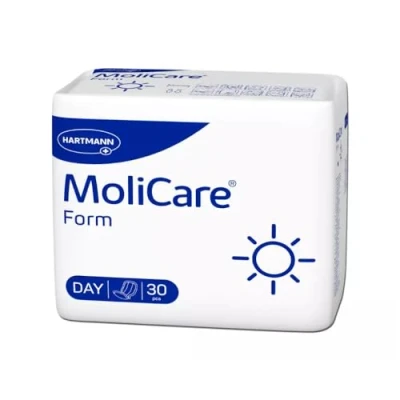 Afbeelding van MoliCare Form Day: Anatomisch gevormde incontinentie sjabloon voor vrouwen en mannen bij matige urine fecale incontinentie, 30 stuks