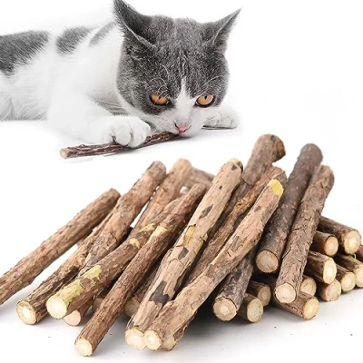 Afbeelding van onebarleycorn kat Catnip Sticks, tanden slijpen kauwspeelgoed voor kitten natuurlijke Matatabi tandheelkundige behandelingen, pak van 30 stuks