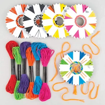 Afbeelding van Baker Ross AV207 vriendschapsarmbanden om te knutselen en dragen, creatieve knutselset voor kinderen zelf vorm geven cadeau (4 stuks), gesorteerd, 9,5 cm, 4 stuks