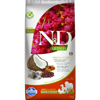 Afbeelding van N&amp;D Quinoa hondenvoeding Skin &amp; Coat Haring 7 kg.