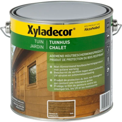 Afbeelding van Xyladecor Tuinhuis Houtbeits Donkere Eik 2,5l