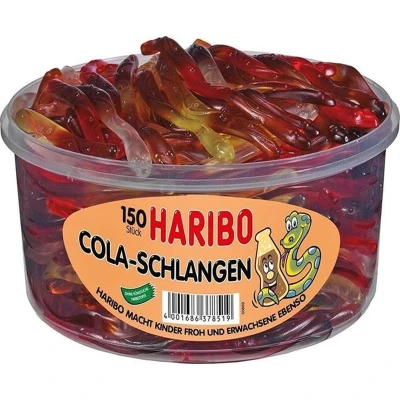 Afbeelding van Haribo Cola Slangen 150 stuks