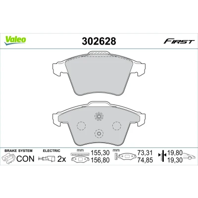 Afbeelding van Valeo Remblokset 302628