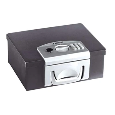 Afbeelding van ARREGUI Bric C9547 Draagbare Geldkoffer Documentenkoffer Koffer Kluis Geldkist met Handvat Documentenbox Elektronisch Slot 13 x 32,5 25,5 cm Zwart