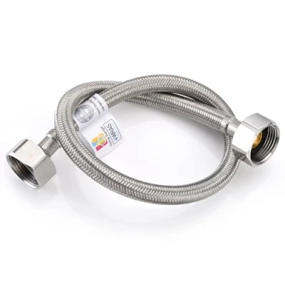 Afbeelding van Home Range 1x 500mm WRAS Goedgekeurd 3/4&quot; x 1/2&quot; 2 Lengtes BSP Roestvrij Staal Gevlochten Flexibele Slang Hoge Druk 10 Bar Sanitair Connector voor Keuken, Badkamer, Boiler Duurzaam