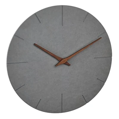 Afbeelding van TFA Dostmann moderne wandklok in betonlook, 60.3071.10, met geruisloos MDF uurwerk, stijlvolle decoratie voor huis, analoog, grijs, ⌀ 29,7 cm