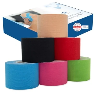 Afbeelding van axion® Kinesiologie Tapes 6 delige Mix Set Waterdichte Optimaal voor Sport (verschillende kleuren)