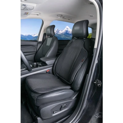 Afbeelding van WALSER autostoelhoes Aero Spacer, ademende stoelbeschermer, universeel beschermingskussen met vulling, comfortabele stoelhoes zwart 13994