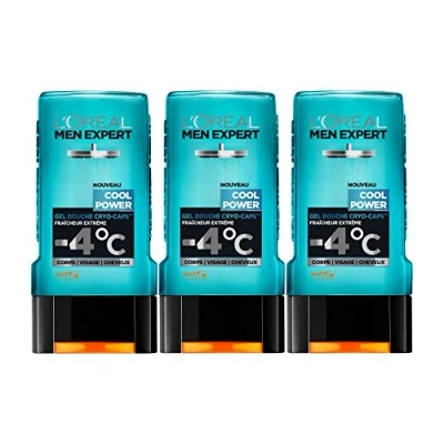 Afbeelding van L&#039;Oréal Men Expert Cool Power Fraicheur Extreme douchegel voor heren, 300 ml, 3 stuks
