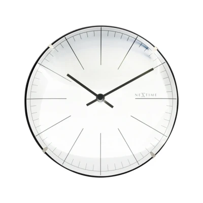 Afbeelding van Nextime Tafel of wandklok Big Stripe Mini Dome Wit