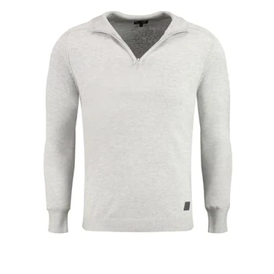 Afbeelding van KEY LARGO Heren Pullover Agency Troyer, Silver Mel. (1108), 3XL