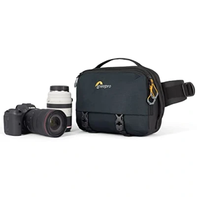 Afbeelding van Lowepro Trekker Lite SLX 120, compacte camerarugzak met tabletvak, spiegelloze cameratas volledig frame, statiefbevestiging, flessenhouder, zwart