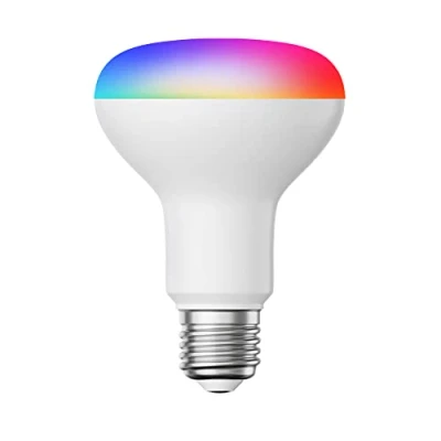 Afbeelding van ledscom.de E27 LED RGB lamp, R80, warm wit koel (2700 6300 K), 9,9 W, 950lm, Smart Home, WLAN, Alexa, mat, LED, gloeilamp, fitting, spaarlamp, spot, reflector
