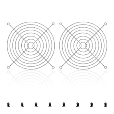 Afbeelding van YIMATEECO ventilatorrooster 120 mm CPU behuizing ventilatorbeschermer Metaal Ventilatierooster,luchtcirculatie behouden, geschikt voor Fanbescherming (2 stuks zilver mm)