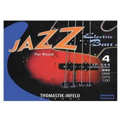 Afbeelding van Thomastik enkel snaar D .056 stalen kern, nikkel flat wound short scale 32&quot; JF32056 voor E Bass Jazz set JF324
