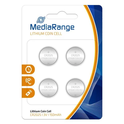 Afbeelding van MEDIARANGE Lithium knoop cellen CR2025 4 stuks