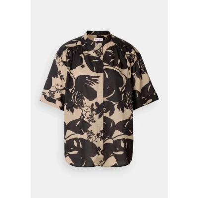 Afbeelding van Marc O&#039;Polo Feminine FIT Stand UP Collar Print Overhemdblouse, Dames, Maat: 34, Multi