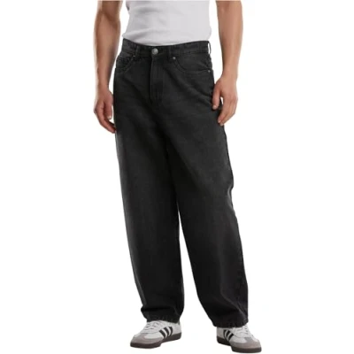 Afbeelding van Urban Classics Tapered Heavy Ounce Baggy Jeans Broek rechte pijpen Taille, 28 inch Zwart