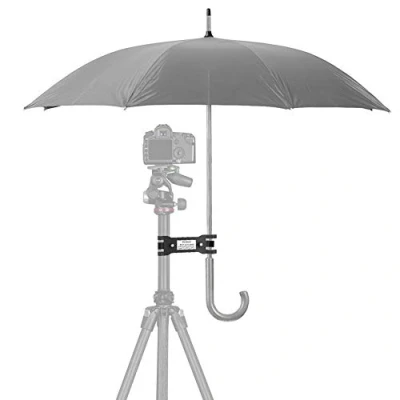 Afbeelding van Statief parapluklem, buitencamera, zonwering, statief, parapluhouder, clip, beugel, standaard, klem, fotografie accessoire voor fotografieliefhebbers (zwart)