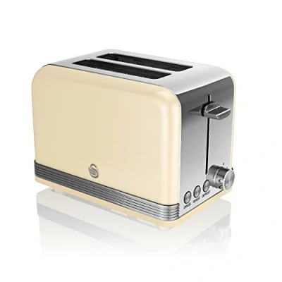 Afbeelding van Swan 2 Slot Retro Broodrooster ST19010CN Cream