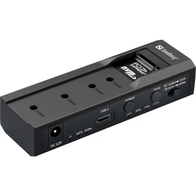 Afbeelding van Sandberg USB 3 Cloner+Dock M2+NVMe+SATA 3.2 Gen 2 (3.1 2) Type C Zwart