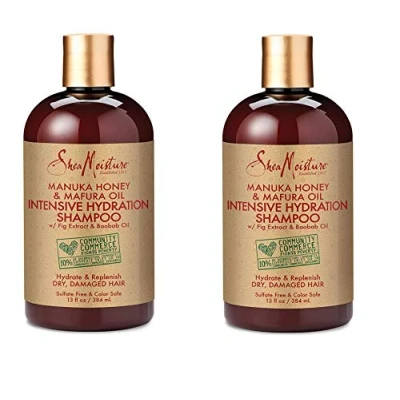 Afbeelding van Shea Moisture Manuka Honing &amp; Mafura Olie Intensieve Hydratie Shampoo 384ml x2