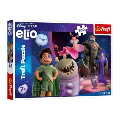 Afbeelding van Trefl Elio, Elio in een verre melkweg Puzzel van 200 stukjes Kleurrijke puzzels met sprookjesfiguren, creatief vermaak, plezier voor kinderen vanaf 7 jaar