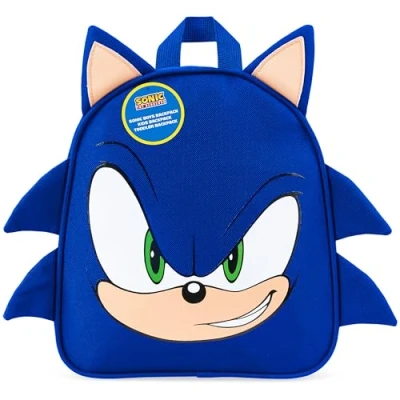 Afbeelding van Sonic The Hedgehog Rugzak voor meisjes en jongens, Knuckles Shadow Tails, kleuterschool, basisschool, schooltas, kinderen, cadeau gamers, Blauw, 27Hx23Wx10.5Dcm