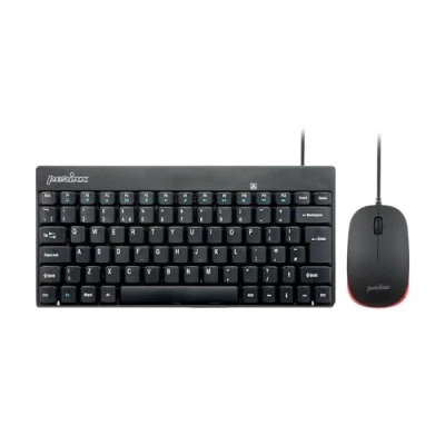 Afbeelding van Perixx PERIDUO 212 Bedrade Mini Toetsenbord en Muis Combo met 12 Multimedia Keys, Zwart, UK Layout