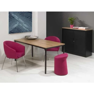 Afbeelding van Bureautafel of kantinetafel breed 200CM diep 100CM bladkleur Beuken framekleur Wit (RAL9010)